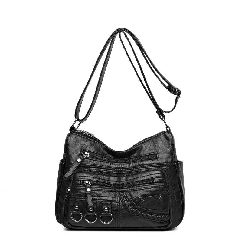 Bolsa feminina transversal couro PU