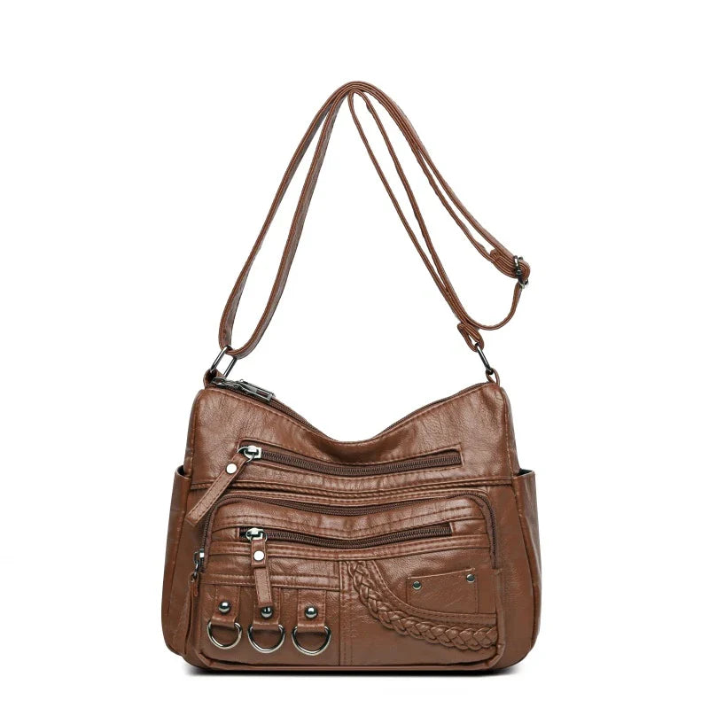 Bolsa feminina transversal couro PU