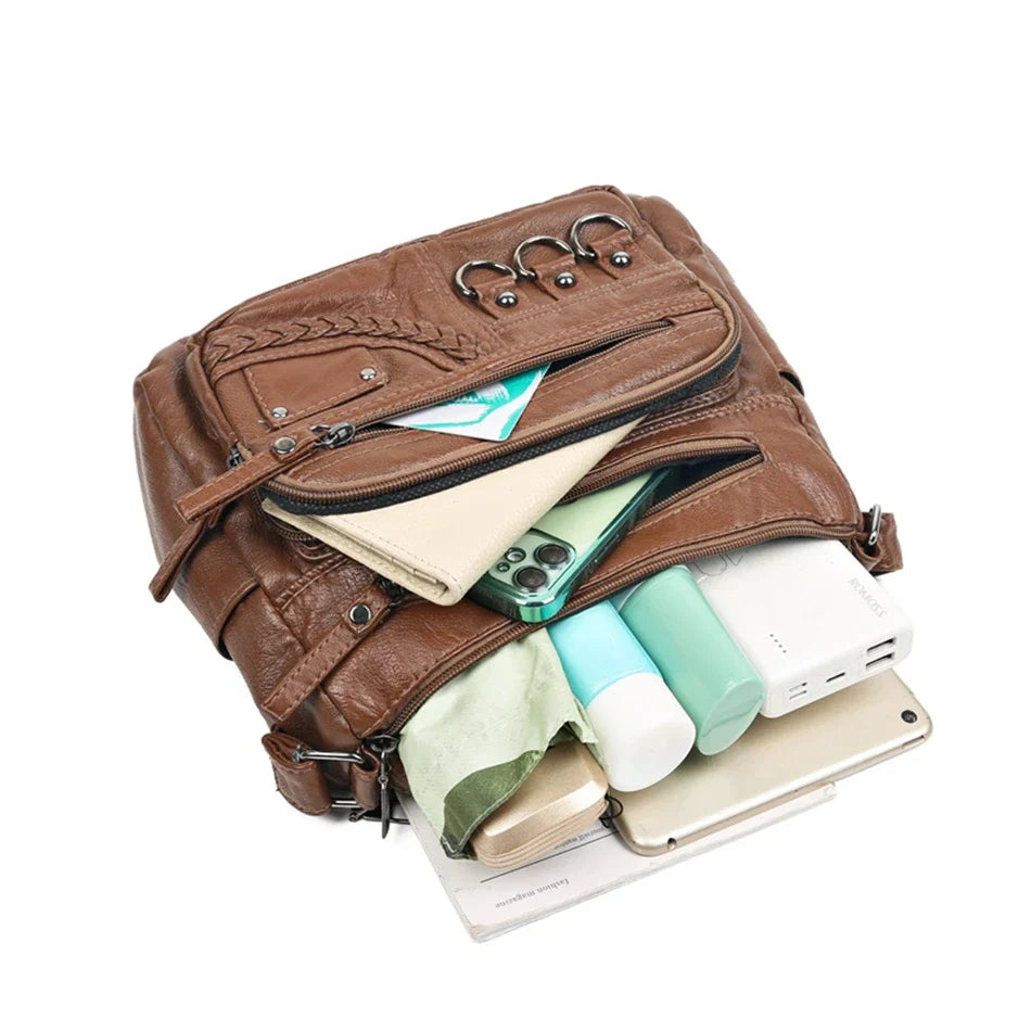 Bolsa feminina transversal couro PU