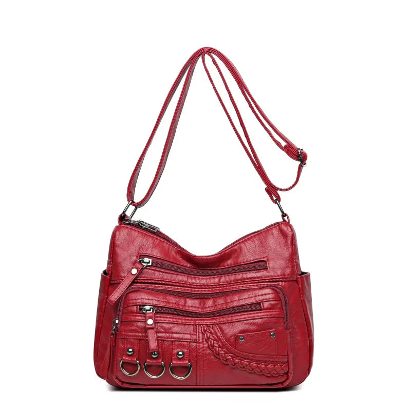 Bolsa feminina transversal couro PU