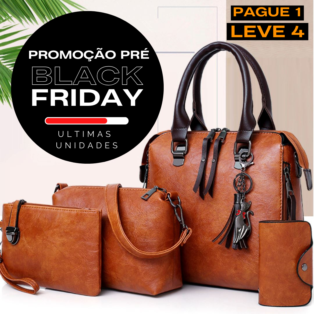 Bolsa Nature de Couro - Compre 1 Leve 4 [MEGA OFERTA AURORA]