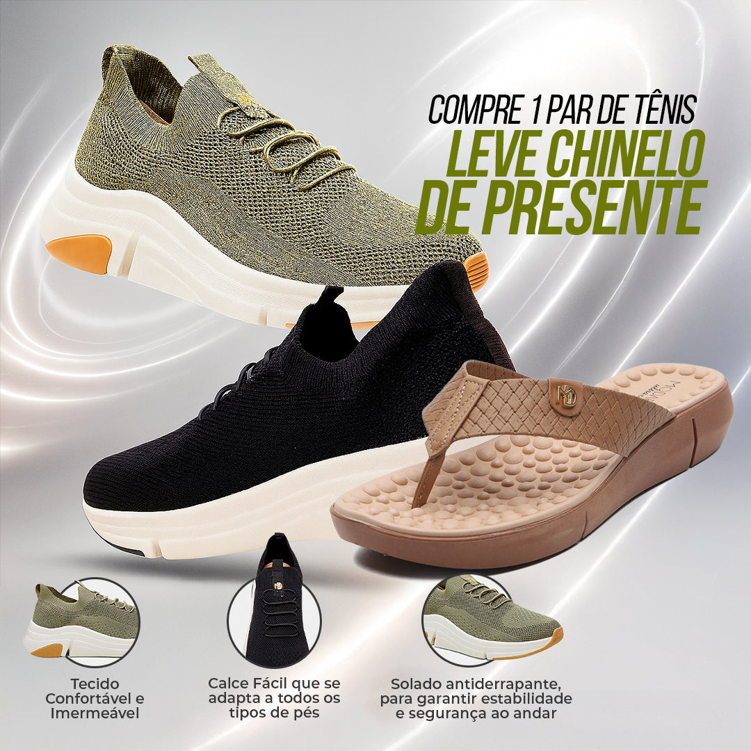 Tênis Ortopédico + Chinelo Massageador - [Mega Oferta]