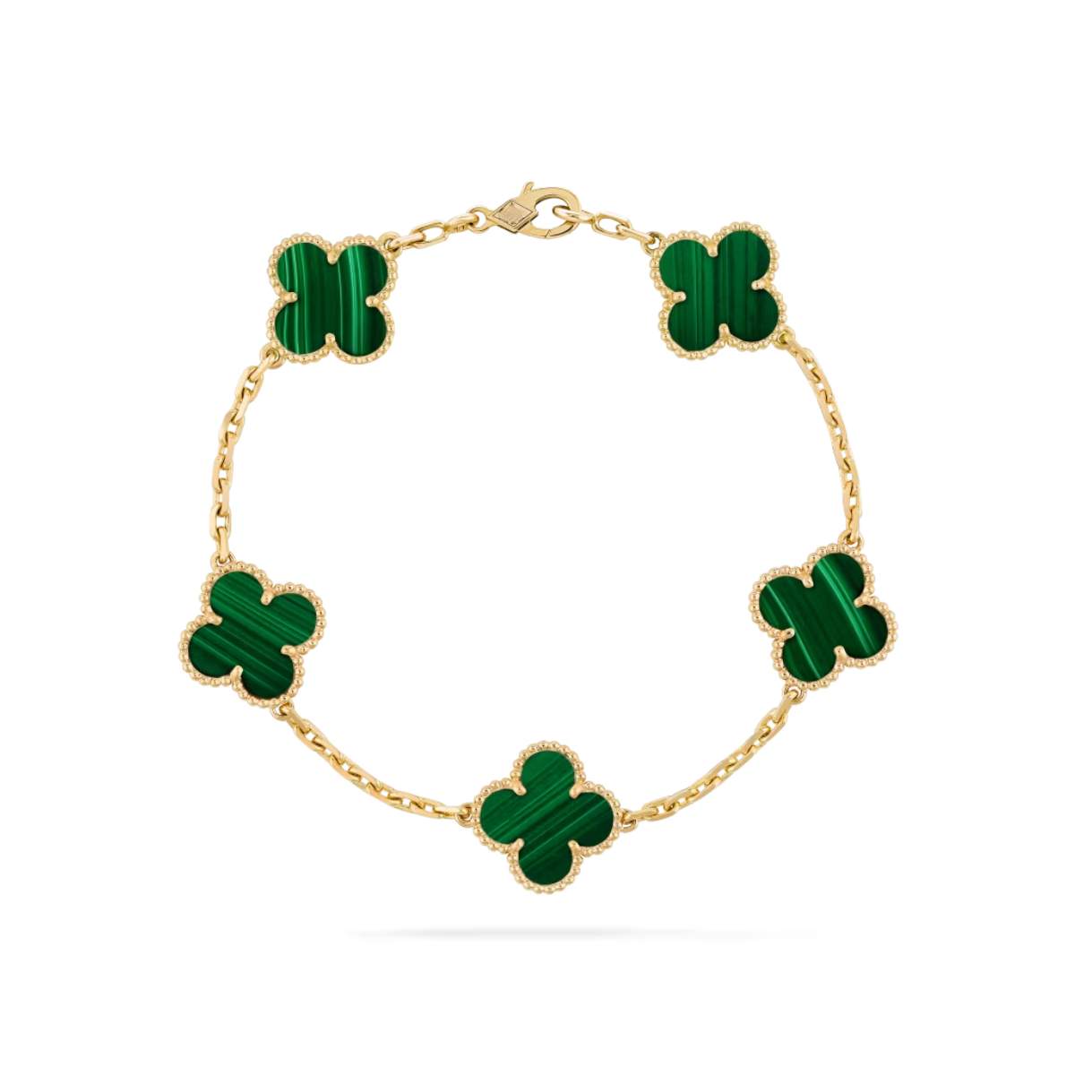 PULSEIRA VINTAGE ALHAMBRA 5 TREVOS - VERDE SEMIJOIA