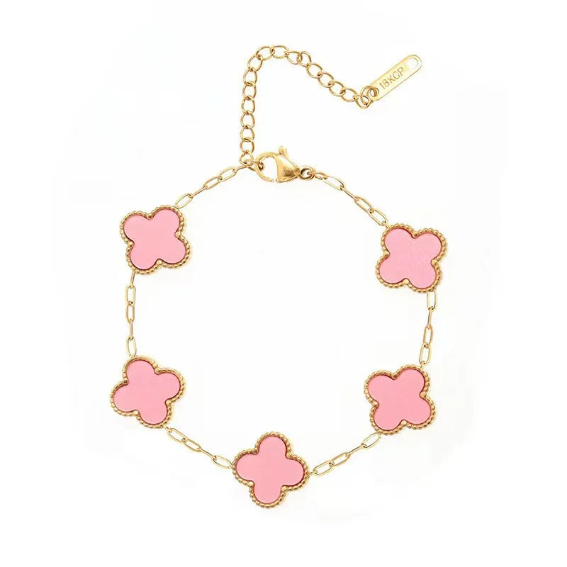 Pulseira 4 trevos inspiração Van Rosa