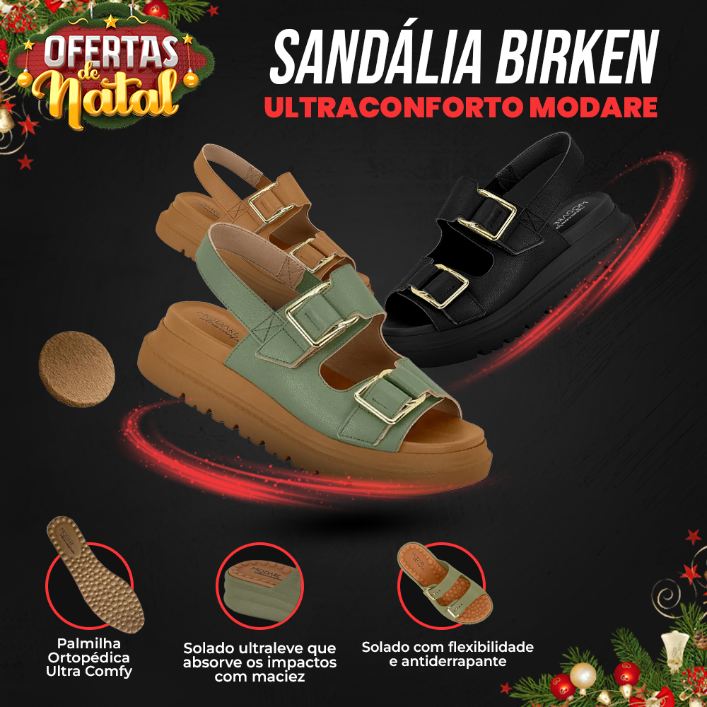 Papete Birken Massageadora Ortopedica - Modare [ NATAL DE OFERTAS ]
